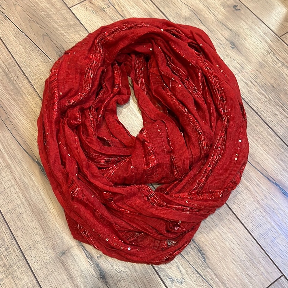 Red Sparkled Scarf